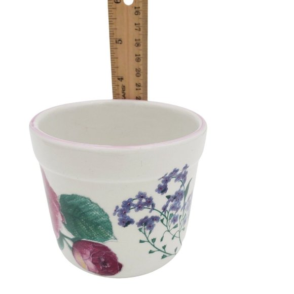 R.B. Bernarda Portugal Small‎ Flower Pot Ceramic Floral 3.5" Herb Garden Plant - Picture 3 of 6